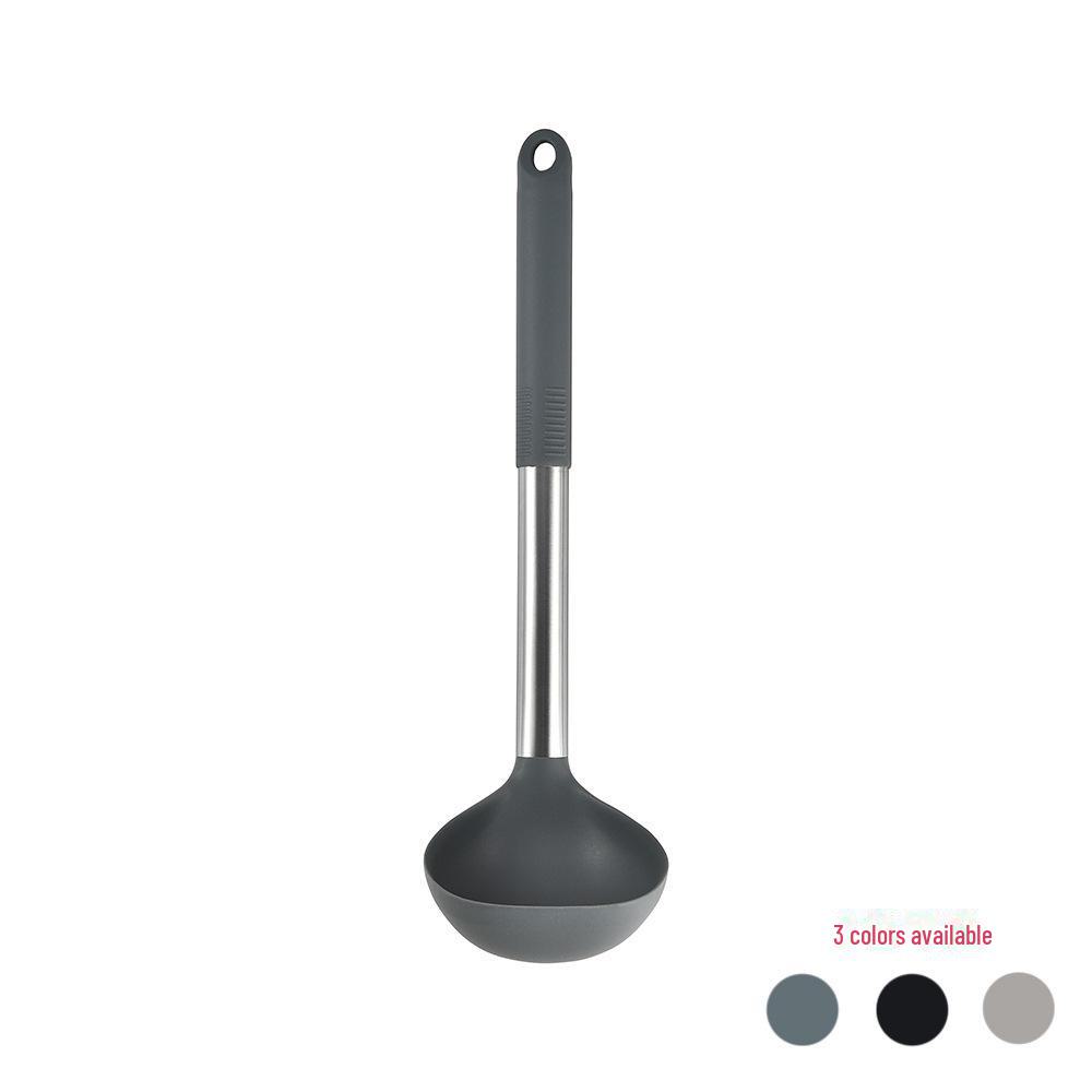 Вращающийся силиконовый набор кухонных принадлежностей: В комплект входят лопатка, ложка для супа, столовые приборы с антипригарным покрытием и ведро для хранения.