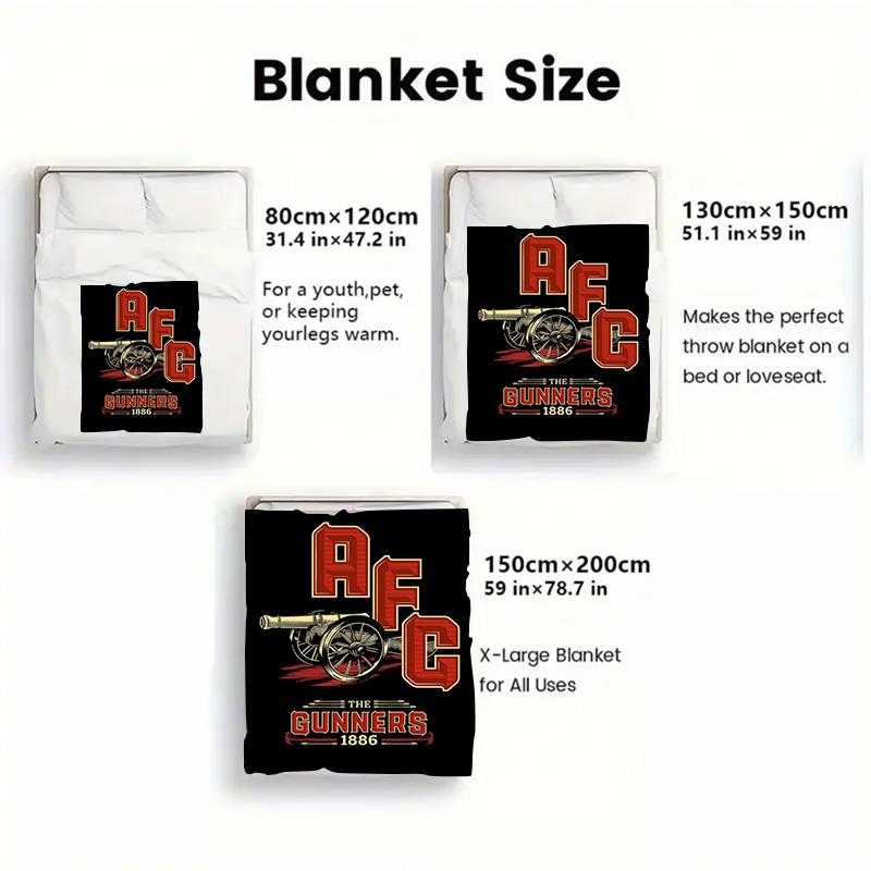 Alphabet print 2D Flat Pattern Flannel Blanket High quality All Seasons Warmth and Comfort Perfect for Christmas Gifts.