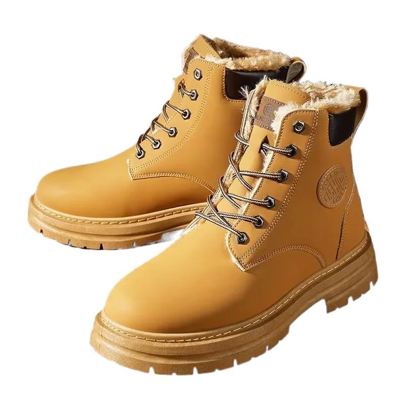 2024 Классические женские туфли Ботильоны женские Ботинки на платформе Современные ботинки женские Круглый носок Средний каблук спереди Шнуровка Теплые туфли женские