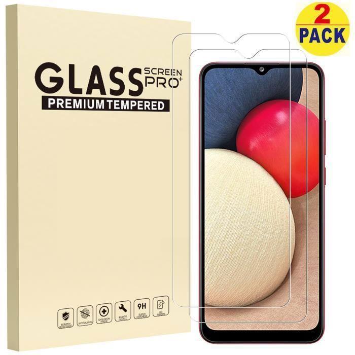 Protection d'écran - Samsung - Galaxy A02s - Verre trempé - 2 pièces - Résistant aux rayures