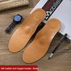 Unisex Breathable Sport PU Leather Insoles: Arch & Heel Support, Odor-Resistant for Flat Feet