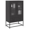 VidaXL Highboard Black 68x39x111.5 Cm Steel, Cabinet, Storage Cabinet, Highboard, Sideboard, Tall Cabinet, 853362