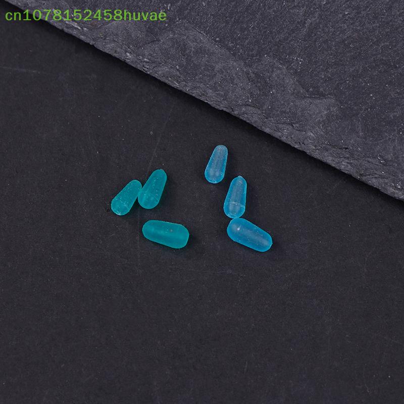 100 Pcs/lot High Quality Silicone Space Beans Sea Carp Fly Fishing Blue Rubber Oval Stopper Fishing Float Fishing Bobber