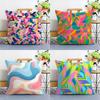 HOT Abstract Colorful Pattern Pillow Case Sofa Living Room Bedroom Double-sided Printing Square Cushion Nap Time Pillow Case