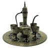 Metal Brass Wine Set with NAKKASHI Work, Wine Glass Set+ Collectible Art, Perfect for Home Decoration and Gifting