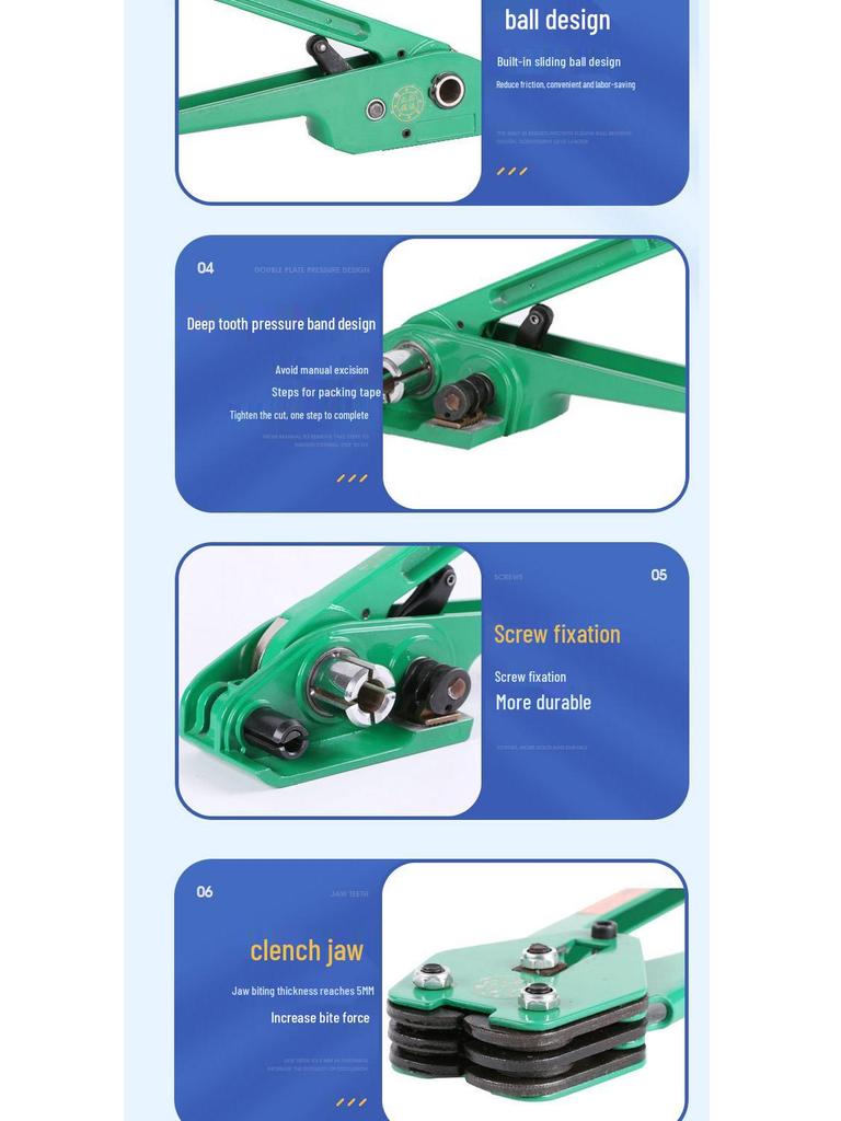 Heavy-Duty Manual Strapping Tensioner for Plastic/Steel Straps