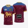 Ретро Футболка AFL Brisbane Lions Мужская с коротким рукавом BBFC Регбийная рубашка Спортивная одежда Футболка для командных тренировок Пляжный топ