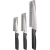Ensemble De Couteaux - Joseph Joseph - Elevate - Acier Inoxydable - 3 Pièces - Noir