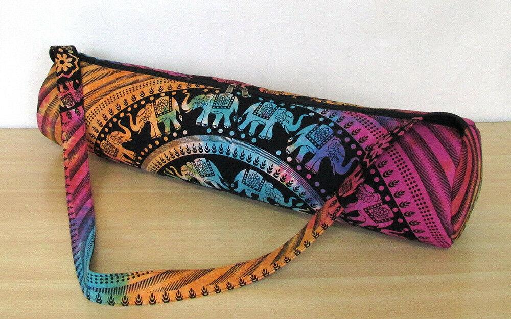 Indian yoga mat bag, handmade sport gym bag, carrier bag, pilates bag, fitness bag, excercise bag