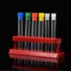 1 Set Plastic Test Tube Rack 6 Holes Stand Lab Test Tube Stand Shelf Supply Auxiliary Teaching Equipment In School Laboratory