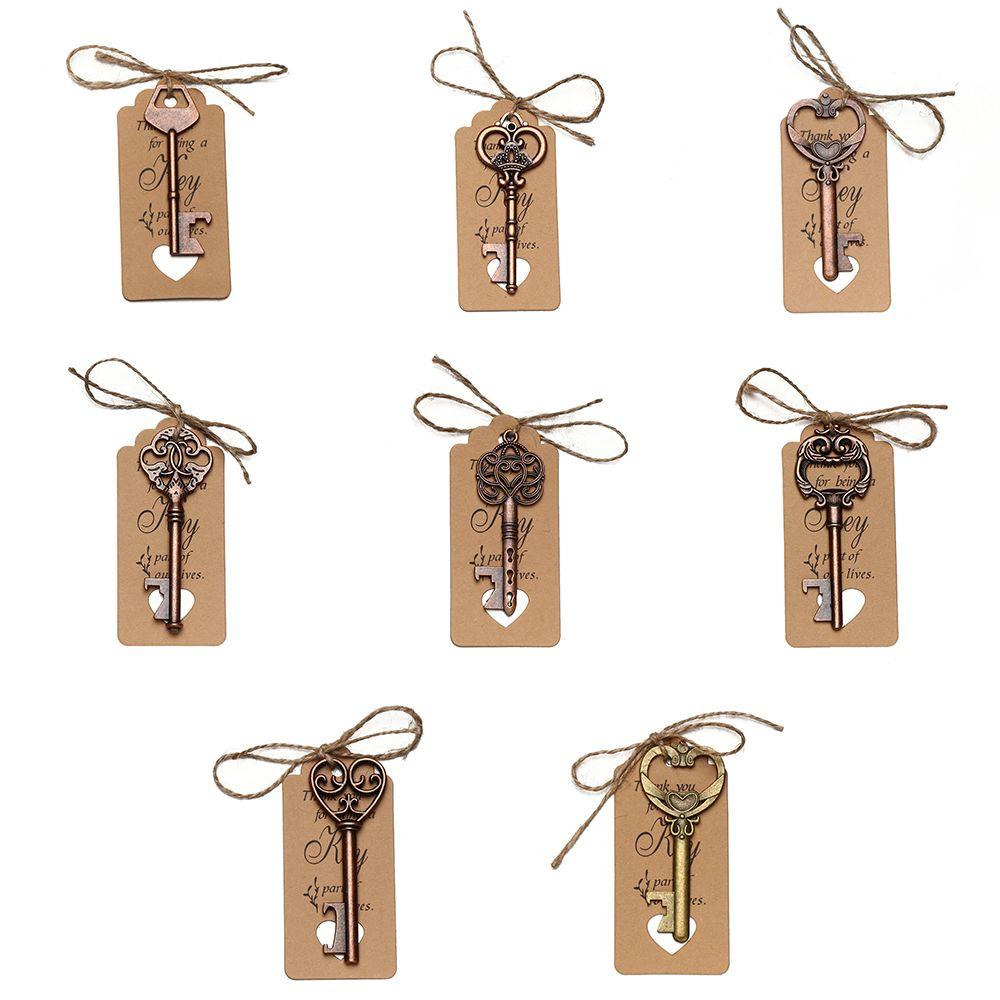 Vintage Party Favor Supplies Beer Opener Wine Keychain Souvenir Wedding Decor Key Bottle Opener
