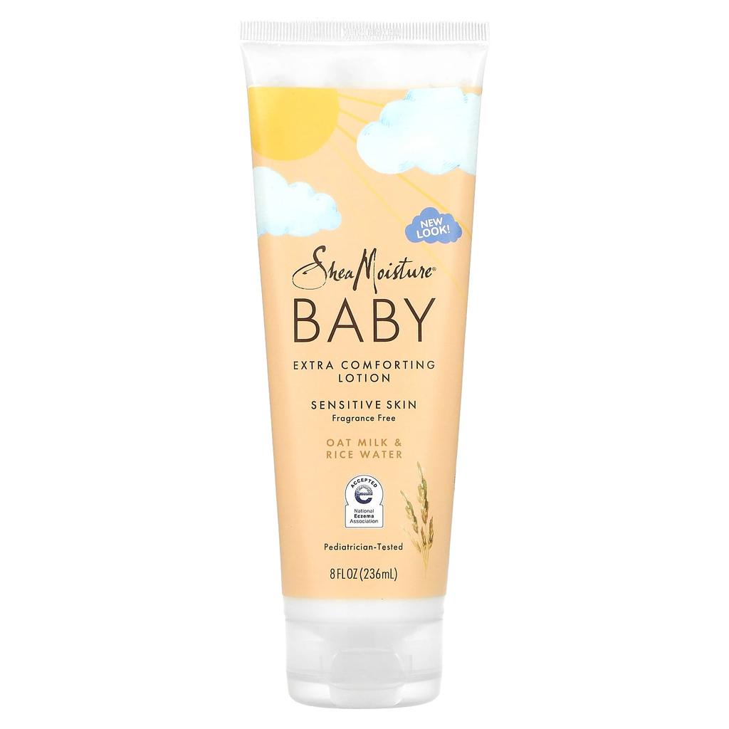 SheaMoisture Baby, Extra Comforting Lotion, Oat Milk & Rice Water, Unscented, 8 Fl Oz (236 Ml)