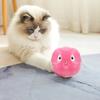 Игрушка для кошек «щебечущий мячик» Пушистые плюшевые мячики со звуком Интерактивные шарики из помпонов Игрушка-кикер для котят с кошачьей мятой для домашних кошек