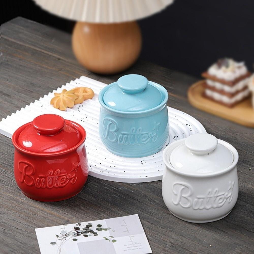 Large Capacity Ceramic Butter Bell Crock Keep Fresh Butter Keeper Cheese Storage Box  Farmhouse