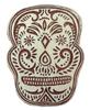Skeleton Stamp Wood Textile Stamps Handcarved Stamp Brown Wooden Printing