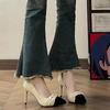 Niche Temperament Socialite Xiaoxiangfeng High Heels Design Sense Autumn New Pointed Head Color Matching French Single Shoes Stiletto