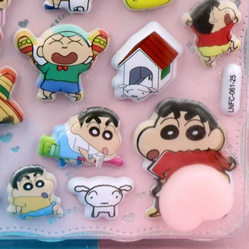 Thickened Crayon Shin-Chan Butt Pinch Decompression Sticker 3D Diy Phone Case Decorative Sticker Child  Toy