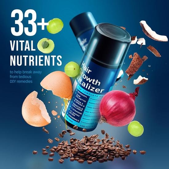 Ustraa Средство для роста волос - 100 мл - Клинически протестировано | С реденсилом, пальмой сереноа | Нелипкий, нежирный крем для волос - Ежедневное использование - 100 г