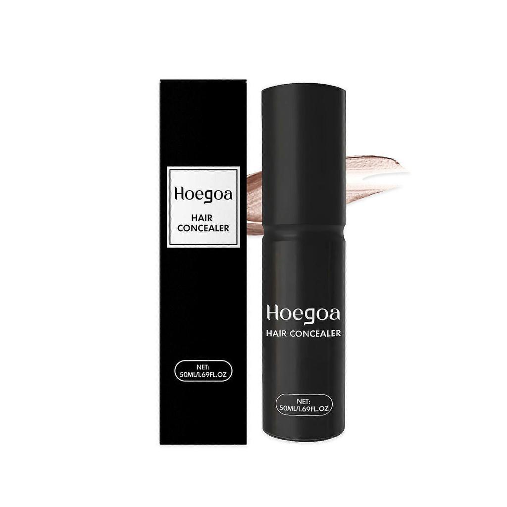 Hoegoa Light Brown Waterproof Hair Concealer Cream Disposable Touch-Up Pen With Comb Temporary Hair Styling Tool