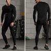 Быстросохнущая мужская спортивная одежда, компрессионные спортивные костюмы для бега, баскетбольные колготки, одежда для спортзала и фитнеса