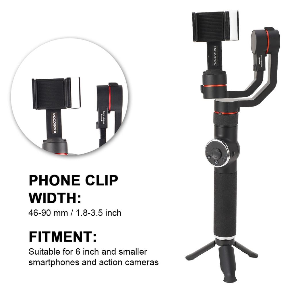 Легкий ручной стабилизатор с держателем для вспышки для смартфонов и экшн-камер