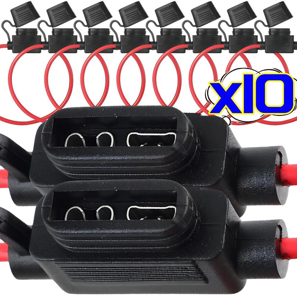 32V Car in Line Fuse Holder ATC ATO Blade Fuse Socket Wire Harness Cable Circuit Protection Box for Auto LED Light Fan Repair Fuses4