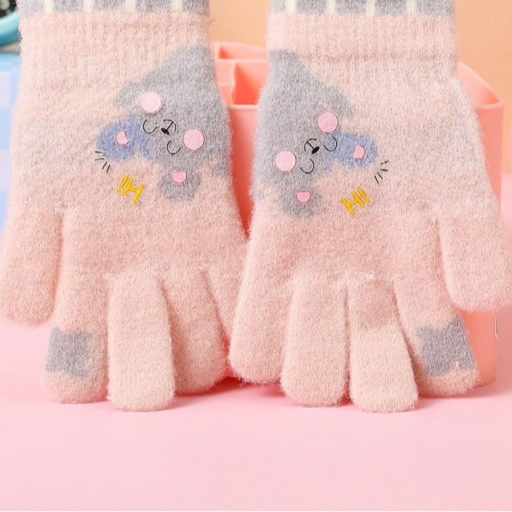 5-12 Years Old Warm Children Mittens Coldproof Baby Gloves Cute Kids Winter Gloves Outdoor