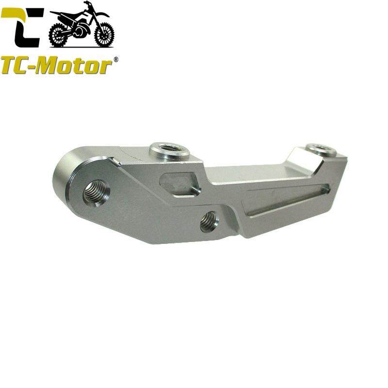 TC-Motor Silver 4 Pistons Brake Caliper Adapter For Pit Dirt Bike Motard Racing Marzocchi Forks With 200 Or 210mm Disc Brake