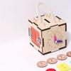 Многофункциональная шестигранная развивающая коробка из переработанной древесины для детей от 3 лет, развивающая координацию рук и глаз, а также распознавание форм и цветов.