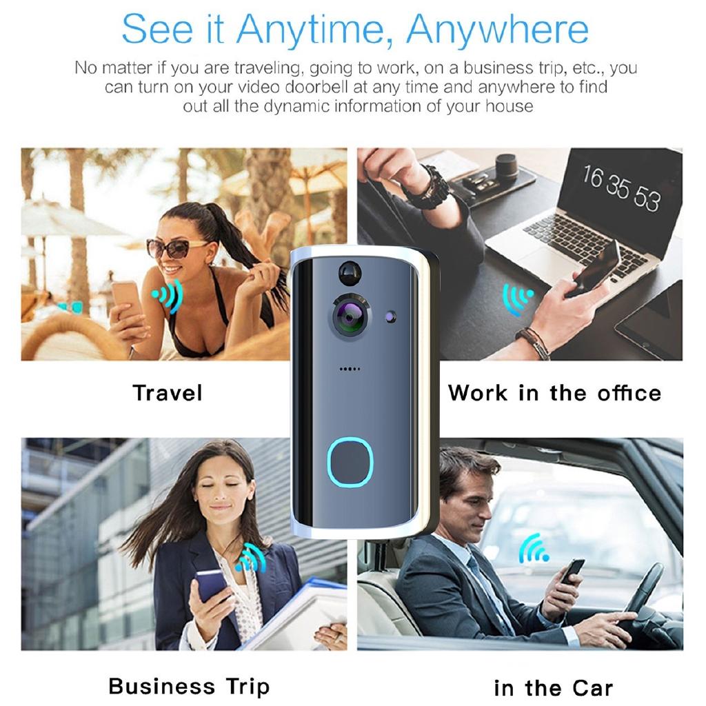 Умный WiFi Видеодомофон Камера Беспроводной Домофон Приложение Телефон Запись Фото Видео Дом Визуальная Безопасность Домофон