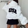Women's Casual Fashion Print Thick 100 Top Long Sleeve Hooded Hoodie Woman