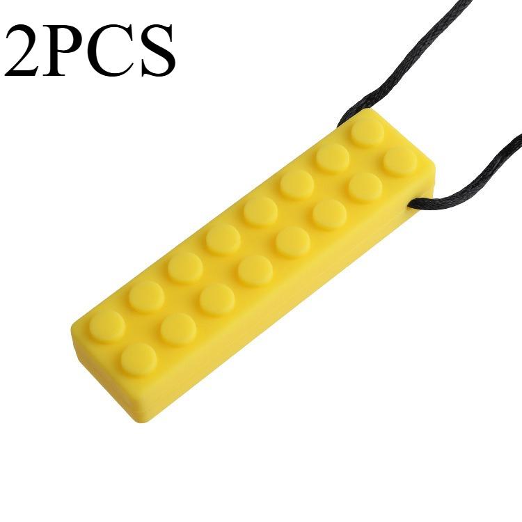 Сенсорные жевательные ожерелья, 2 шт. красочных жевательных ожерелья для сенсорных детей, идеально текстурированные силиконовые жевательные игрушки