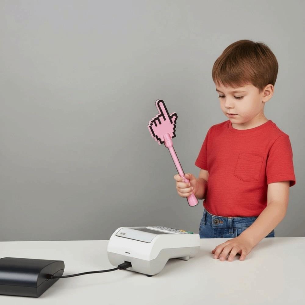 Creative 3D Printed Wand Tap To Pay Detachable Fingertip Stick Index Finger Wand Holder Lightweight Funny