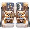Чехол-книжка из искусственной кожи ручной работы для Samsung Galaxy A52 4G/A52 5G (SM-A525F/A526B)- Противоскользящий ударопрочный чехол с ремешком на запястье и дизайнами в виде сердец/роз и кошек