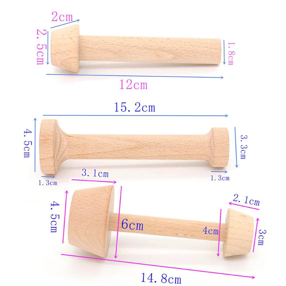 Cake Portable Double Sided Wooden Egg Tart Pusher Tart Tamper Eggtart Mold Pastry Tools Dough Press