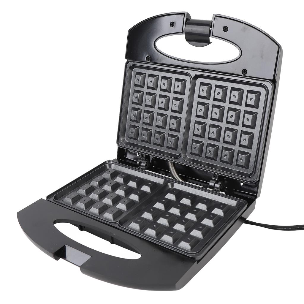 Электрическая вафельница мощностью 800 Вт с антипригарным покрытием, компактный небольшой электрический гриль, идеально подходит для