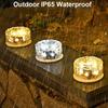 Round Solar Ice Brick Light LED Step Decorative Light Landscape Atmosphere Lamp Deck Lights  Stair
