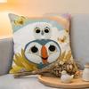 Cushion Cover  Linen  SkinFriendly Soft Decorative Case for Sofa Home Decor Kwaii Puffin Rock PPreschool Pillow cover