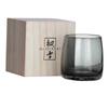 310ml Smoke Grey Basalt Whiskey Glasses Japanese Style HATSUYUKI Crystal Wine Cup With Wood Box Whisky Tumbler Sake Bowl Snifter