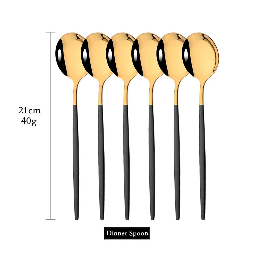 6 шт. красочная столовая посуда, набор ложек, зеркало с длинной ручкой, ложка из нержавеющей стали, столовые приборы, посуда, кухонные аксессуары