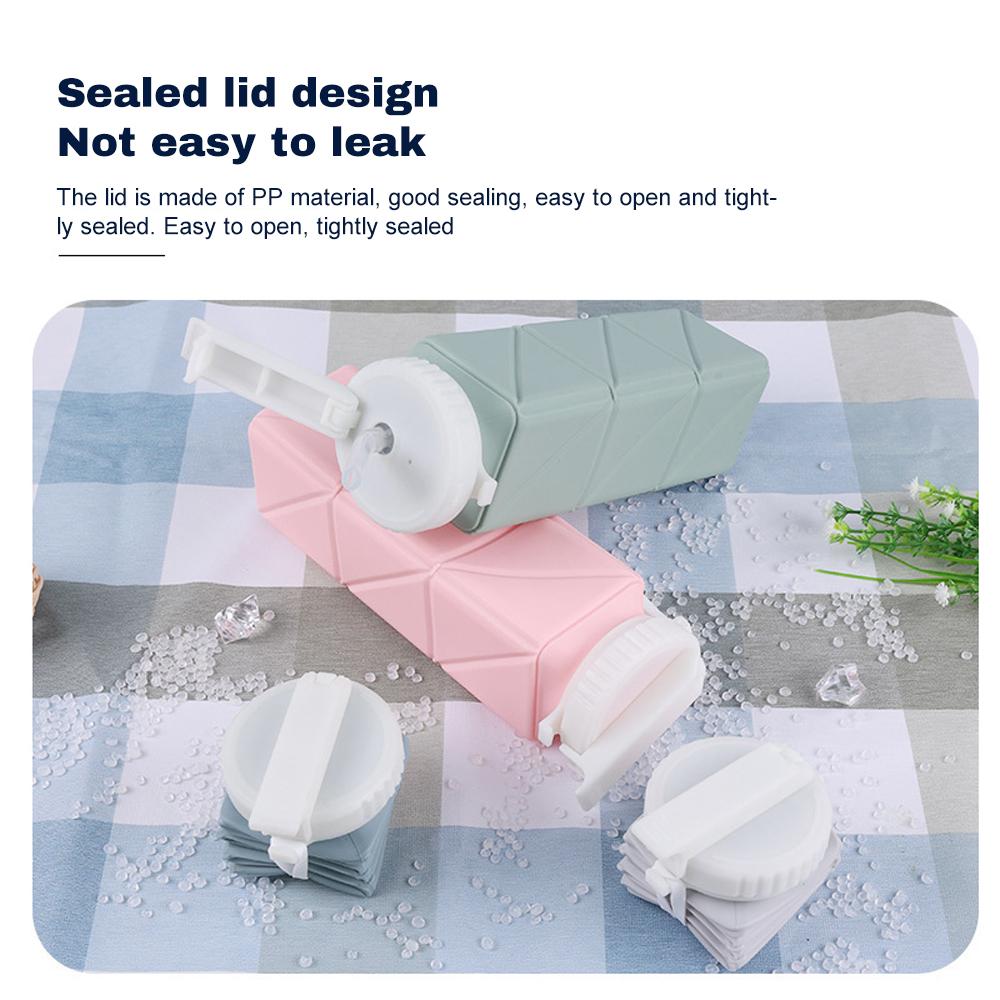 Collapsible Water Bottles Portable Silicone Travel Bottles Leakproof Reusable Water Cups for Gym
