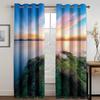 Природный пейзаж, лес, закат, бесплатная доставка, 2 шт., тонкая занавеска для окна для гостиной, спальни