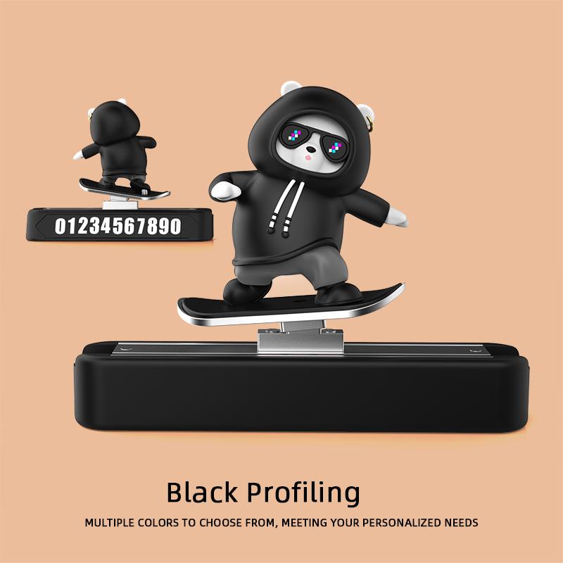 Модернизированные парковочные номерные знаки, украшения для центральной консоли автомобиля, мини-скользящий медведь, украшения для автомобиля, аксессуары для салона автомобиля