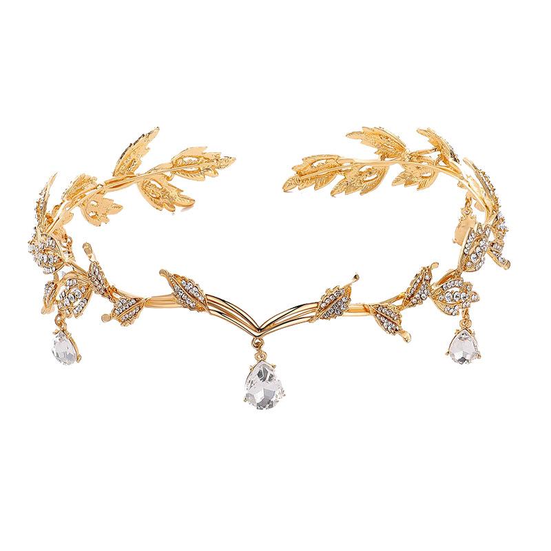 Свадебное украшение на лоб, подвеска на бровь, свадебная тиара со стразами, повязка на голову со стразами из сплава, ювелирные изделия с кристаллами в виде короны