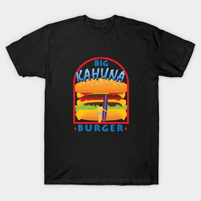Мужская черная футболка с принтом, очень большая футболка big-kahuna-burger, хлопковая футболка с принтом на бумаге для переноса без разрезов