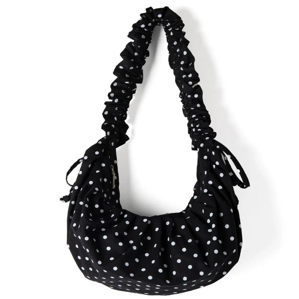 Korean Style Polka Dot Shoulder Bag Lace Nylon Messenger Bag Daily