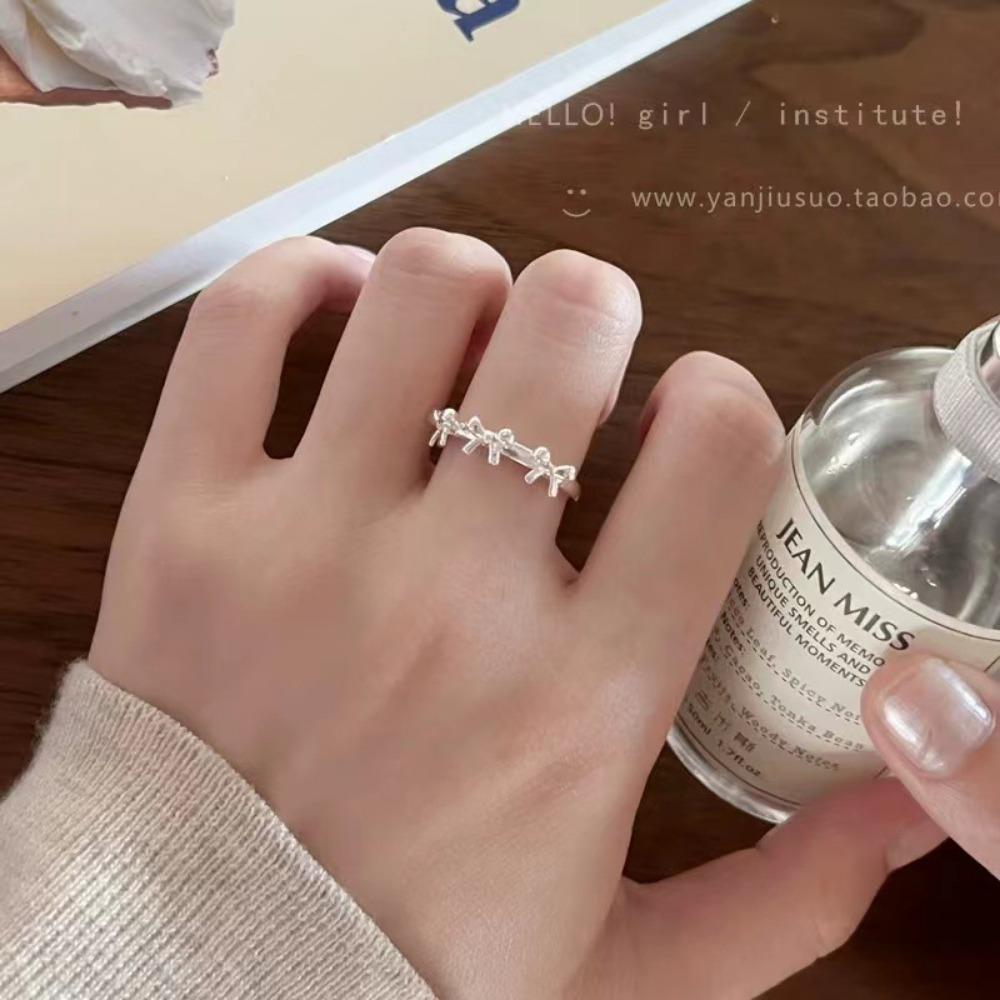 Французское ретро синее кольцо-бабочка, чувство дизайна, темперамент, личность, простое, холодное чувство, универсальное кольцо