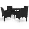Day and Night - Day and Night Garden Furniture 5 Pieces Synthetic Rattan and Black Glass