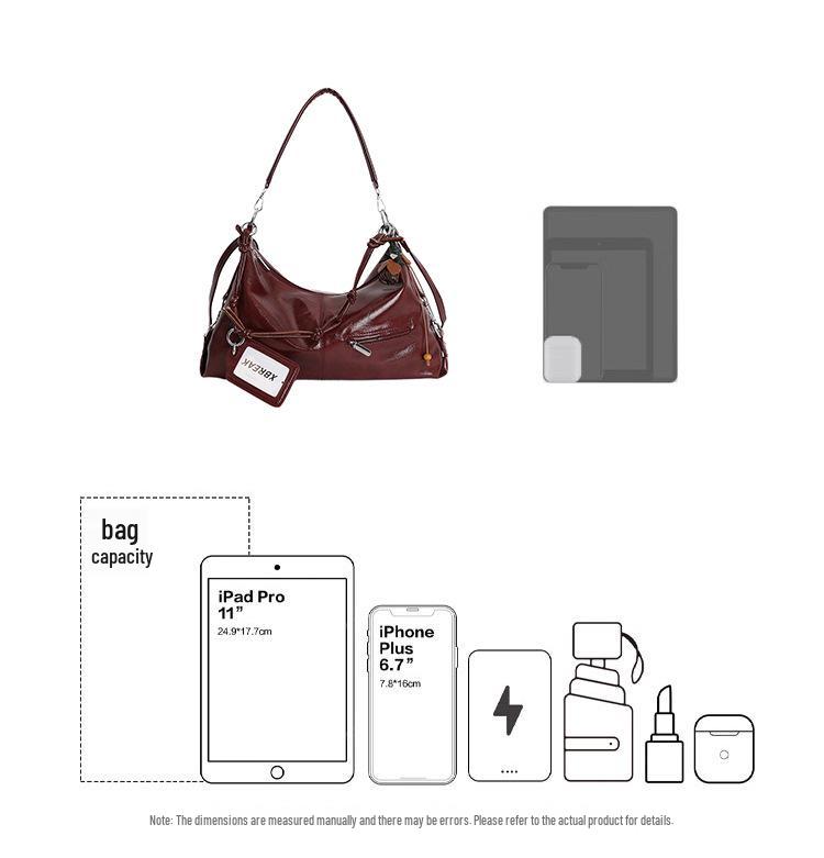 Shiny Minimalist Retro Crossbody Shoulder Bag for Women - Soft Texture, Versatile, Ideal for Outings and Commuting