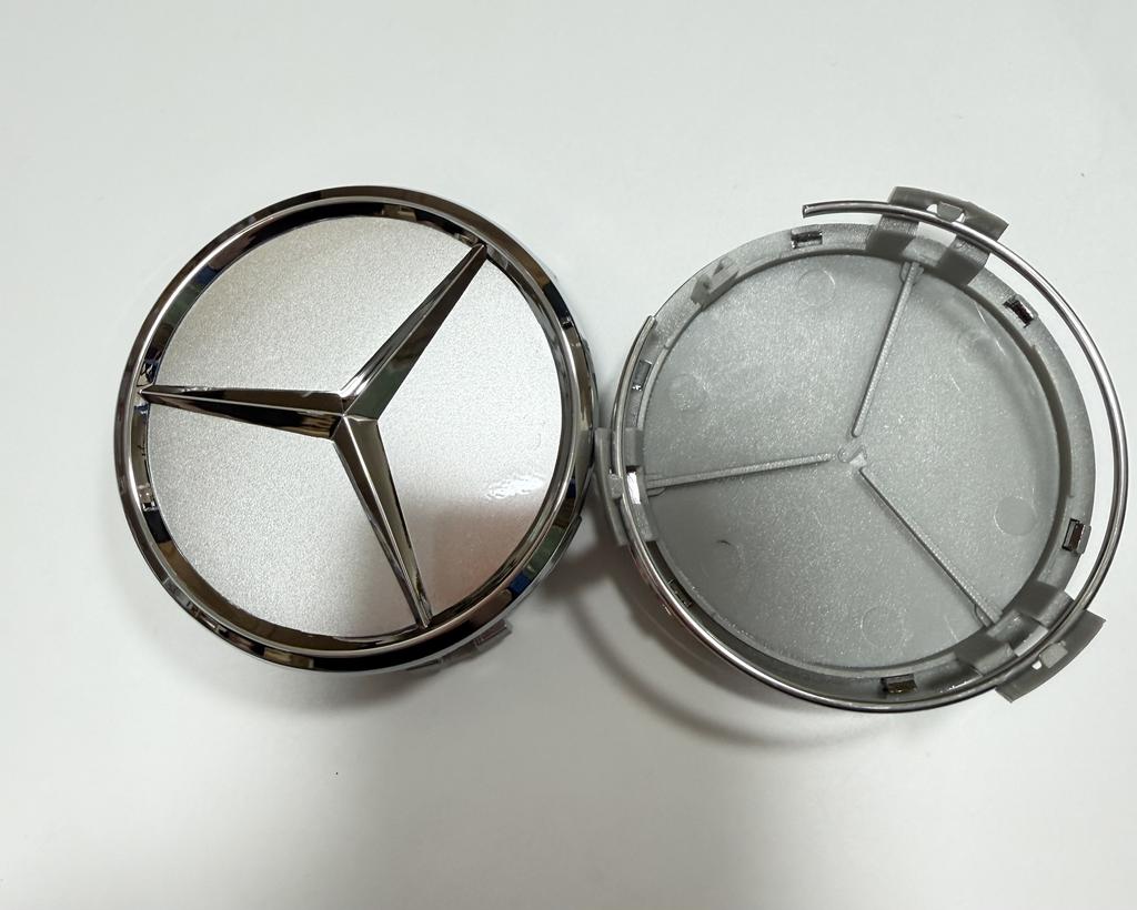 ATOW5 4 replacement parts of 75mm wheel hub cover logo, car wheel center cover wheel outer sticker, suitable for Mercedes Benz A, B, C